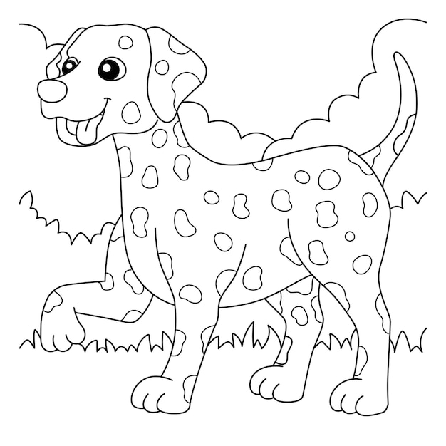 Dalmatische hond kleurplaat voor kinderen