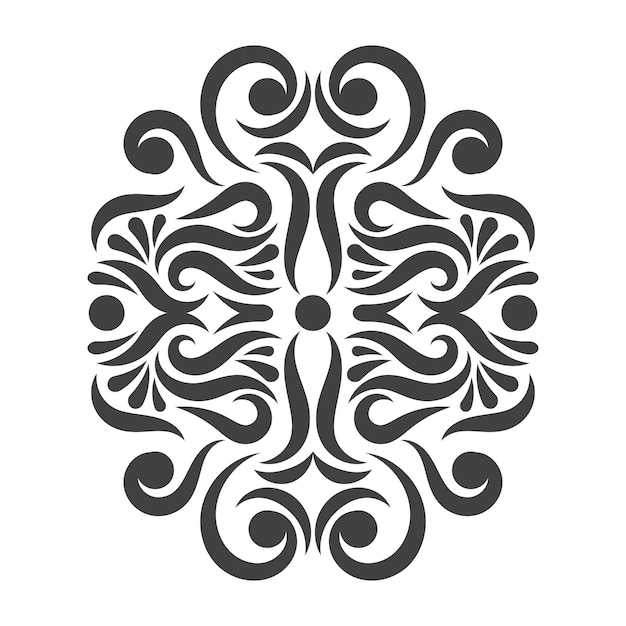 Vector damask decorative element vector