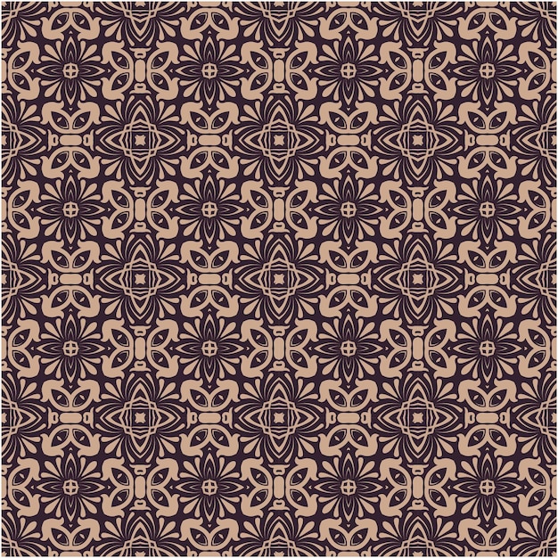 Damask floral baroque elements with pattern style