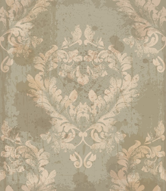 Vector damask pattern element