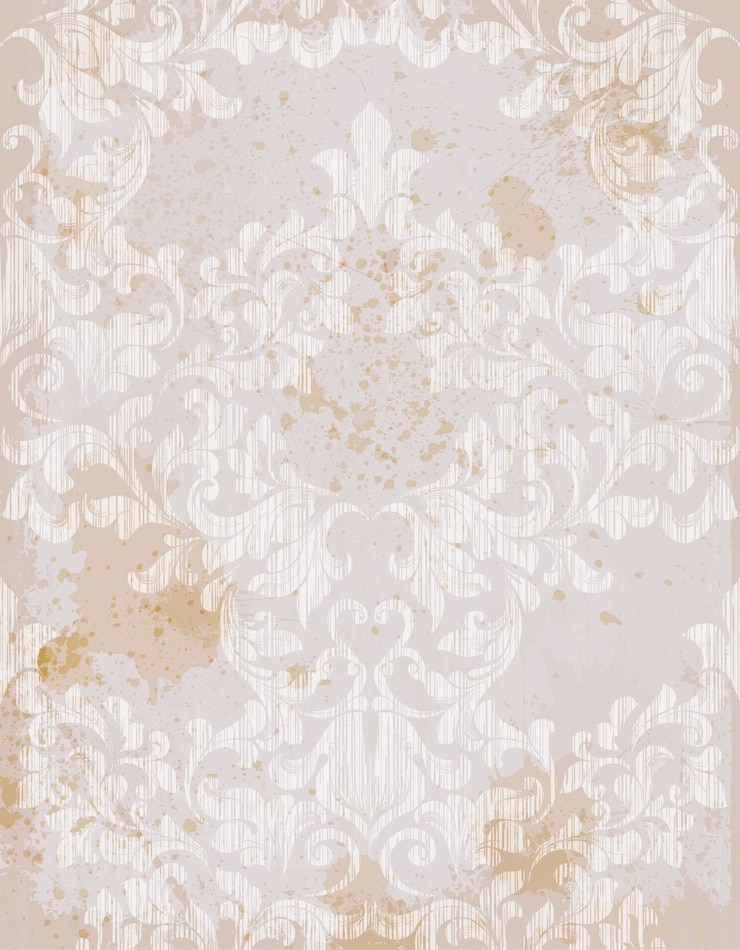 Vector damask pattern element