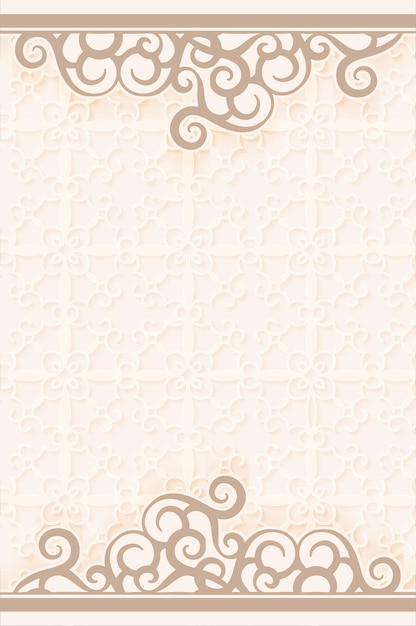 Vector damask pattern ethnic design background