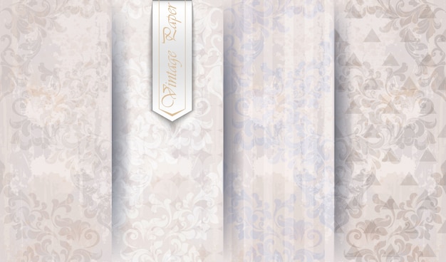 Damask patterns set collection