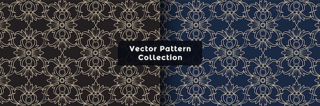 Vettore damasco senza soluzione di continuità in rilievo pattern sfondo vettore classico lusso damascato modello di ornamento design