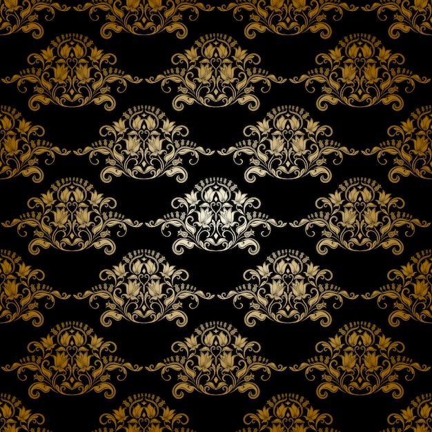 Damask seamless floral pattern.