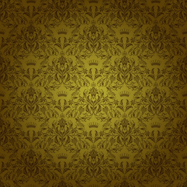 Vector damask seamless floral pattern.