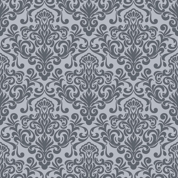 Vector damask seamless pattern background. classical luxury old fashioned damask ornament