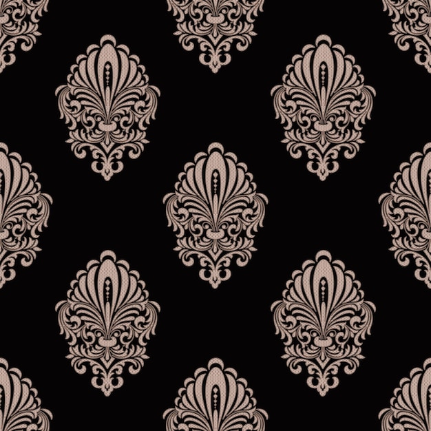 Vector damask seamless pattern background. classical luxury old fashioned damask ornament