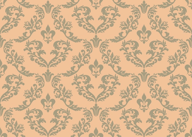 Vector damask seamless pattern background. royal victorian seamless wallpaper