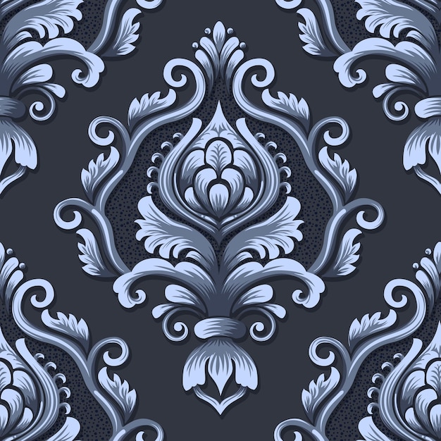 Damask seamless pattern element. classical luxury old fashioned damask ornament