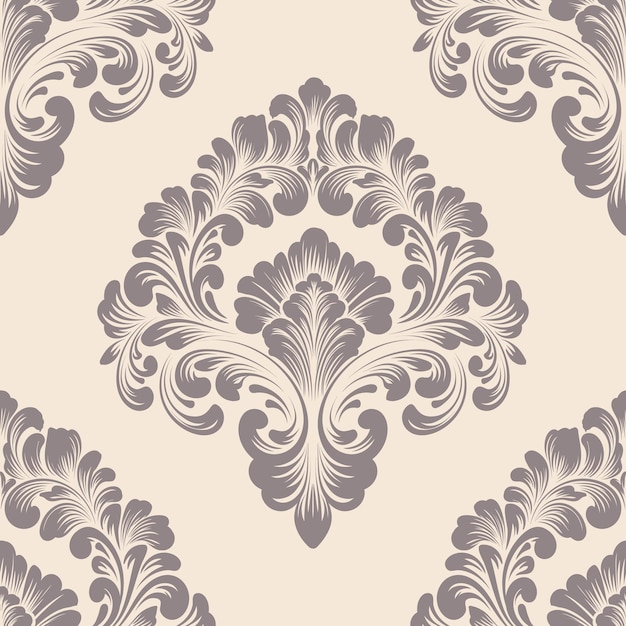 Damask seamless pattern element.