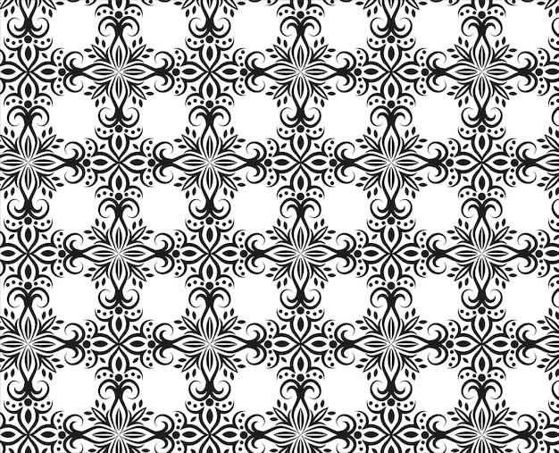 damask seamless pattern royal endless background for wallpaper fabric wrapping black ornaments