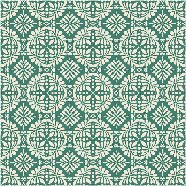 Damask seamless pattern with ornament