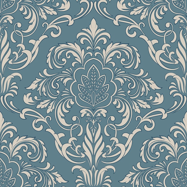 Vector damask seamless pattern