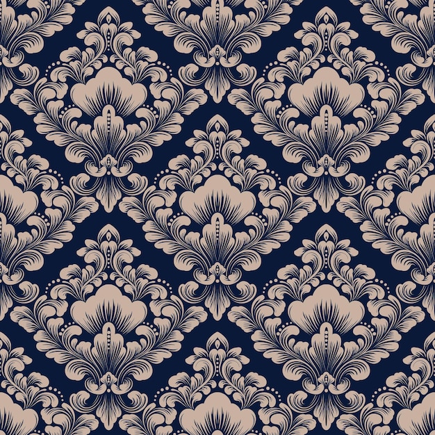 Vector damask seamless pattern