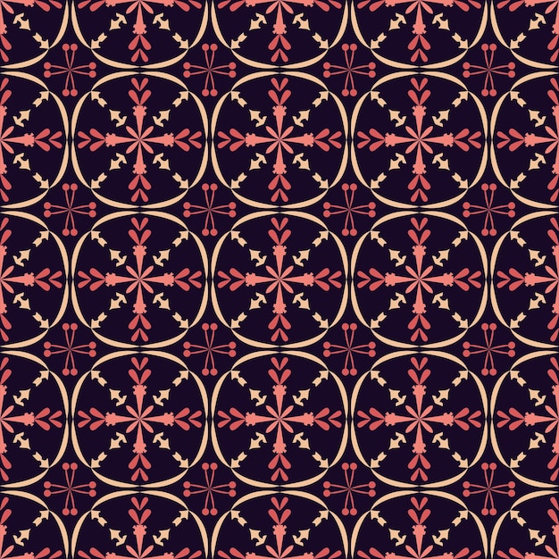 Damask Seamless Retro Pattern Background Botanic Garden Art