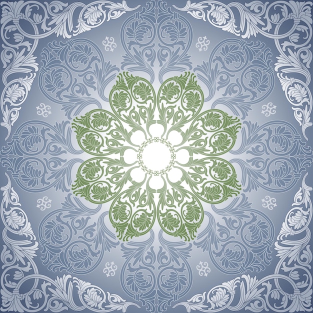 Damask Seamless With Baroque Ornaments