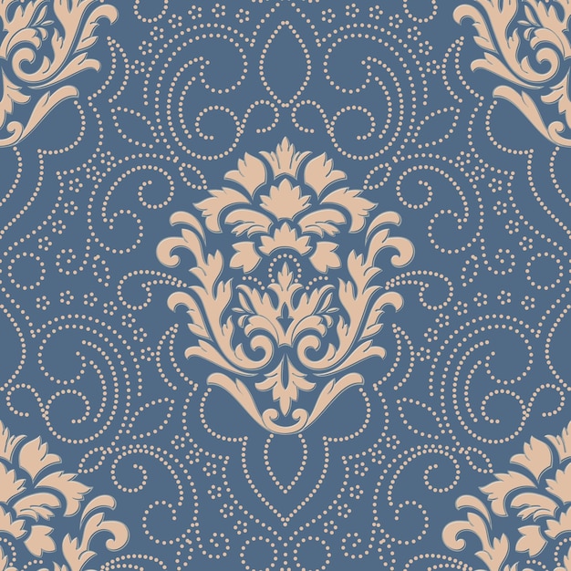 Damast naadloze patroonelement vector klassieke luxe ouderwetse damast ornament koninklijke victoriaanse naadloze textuur voor wallpapers textiel inwikkeling vintage prachtige bloemen barok sjabloon