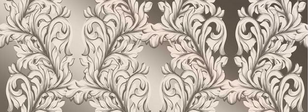 Damast patroon vector illustratie handgemaakte ornament decor