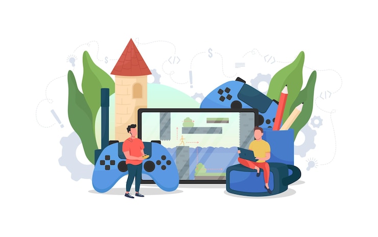 Vector dame designer flat concept illustration