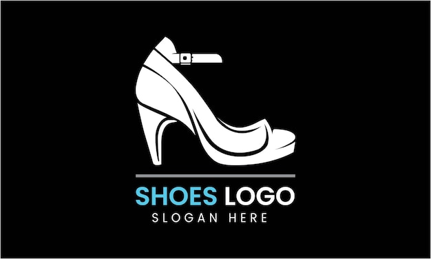 Dames schoenen mode vrouwen heuvel winkel vector ontwerp logo verkoop sjabloon