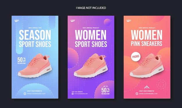 dames sportschoenen product verkoop reclame social media post