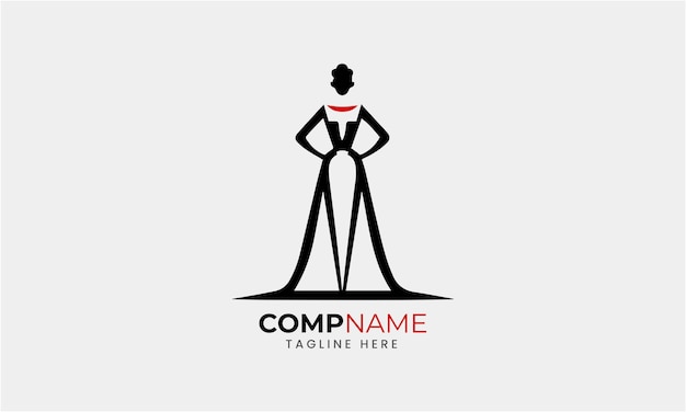 Dames vrouwen dames kleding kledingstukken icoon symbool vector minimalistisch moderne unieke logo sjabloon