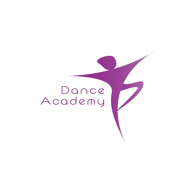 Вектор Логотип торговой марки dance academy, символ, дизайн, графика, минималистский логотип