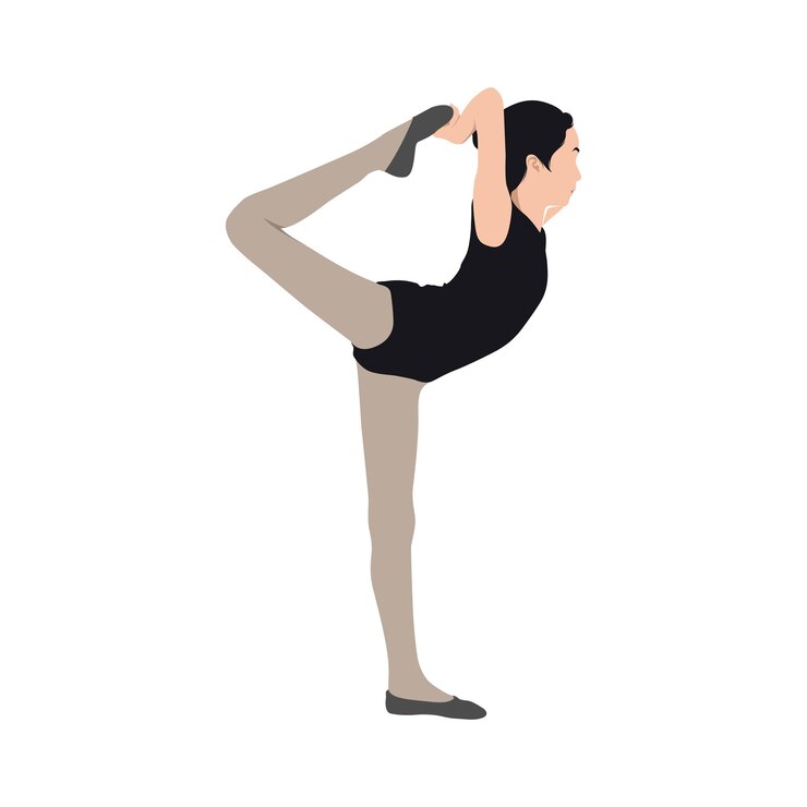Vector dance ballet girl flat illustration