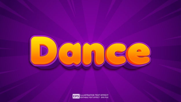 Dance editable text effect font