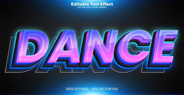 Dance editable text effect in modern trend style