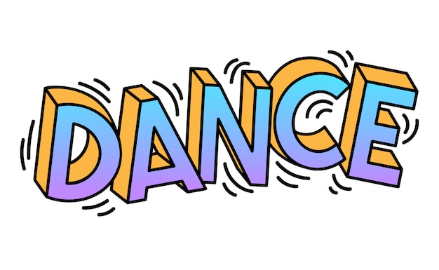 Vector dance lettering