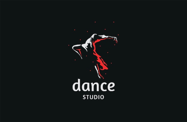 Vector dance logo icon design template flat vector illustration