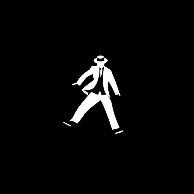 Vector dance minimalist and simple silhouette vector illustration