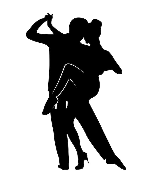 Vector dance people silhouette vector