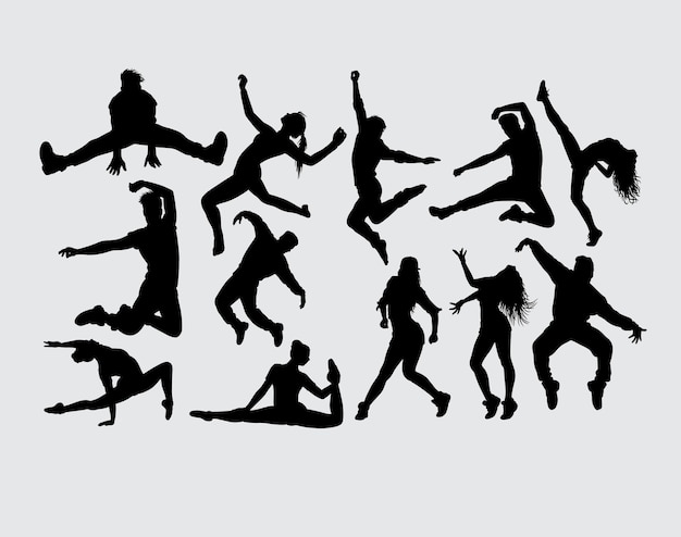 Dance showing male and female gesture silhouette