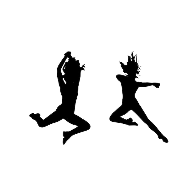 Dance silhouette set of dancer silhouettes