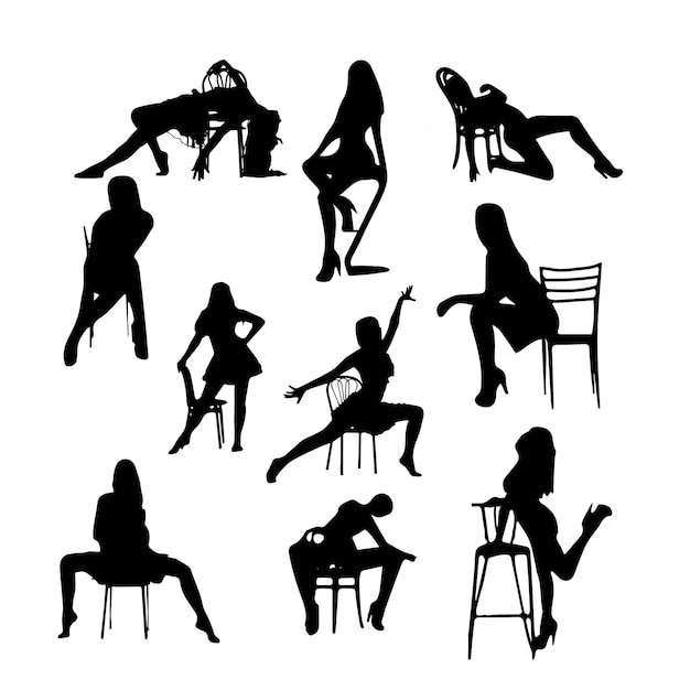 Dance silhouette set of dancer silhouettes