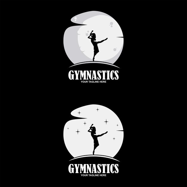 Dance stretching aerobic sport silhouette