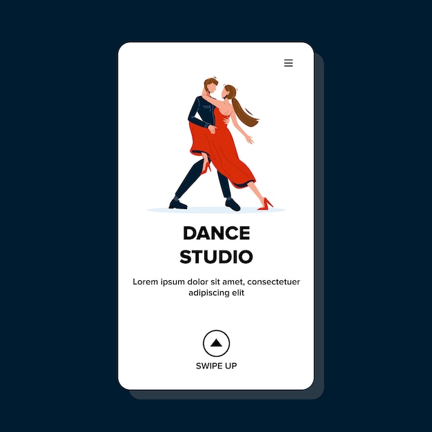 Vector dance studio for exercising and repetition