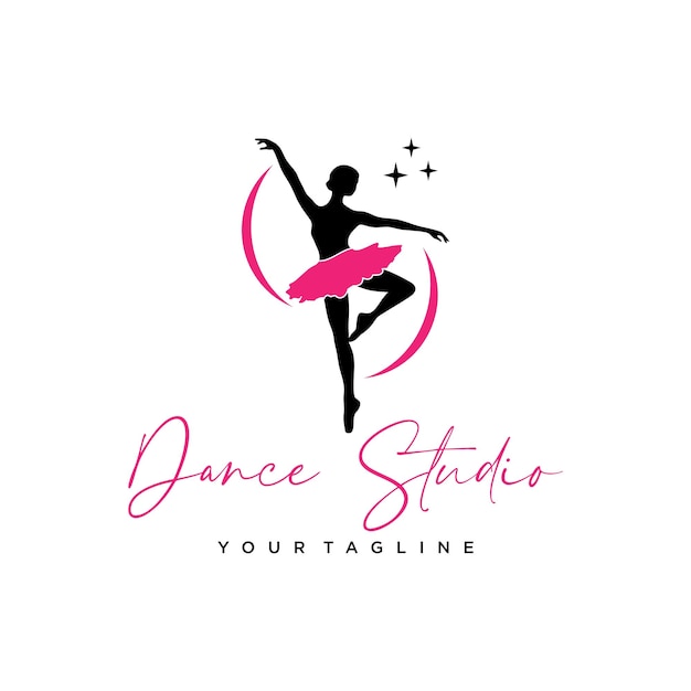 Vector dance studio logo design