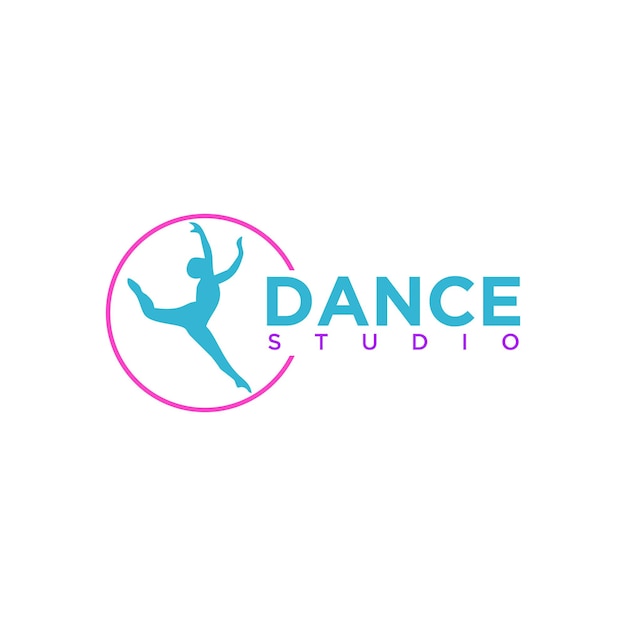 Vettore design del logo dello studio di danza