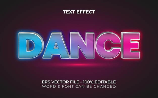 Dance text effect colorful style Editable text effect