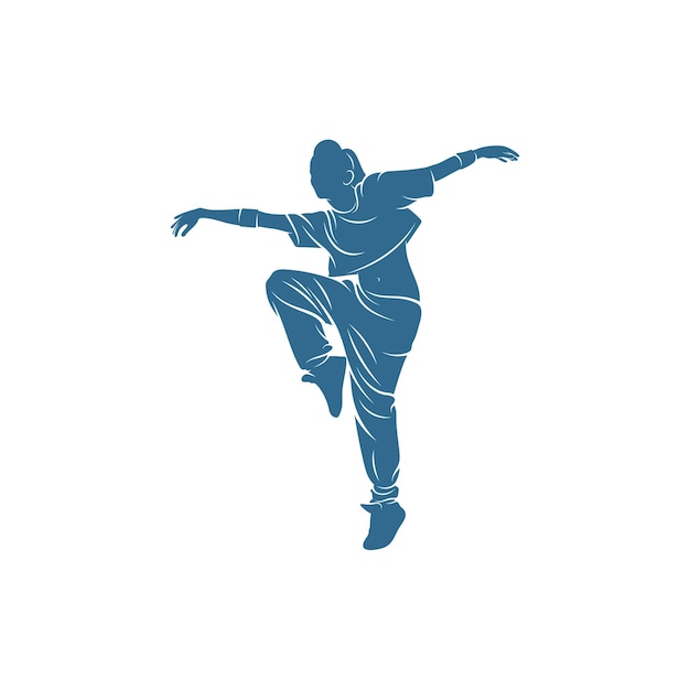 dancer hip hop design vector template street dancer silhouette vector illustration break dance jazz funk rap freestyle