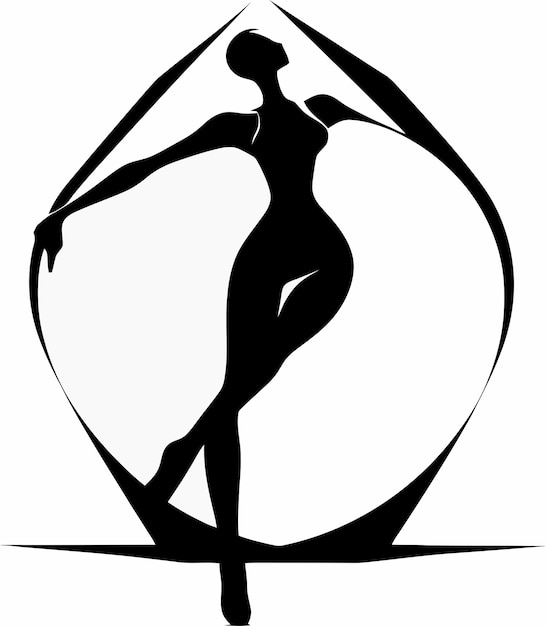 Vettore silhouette di ballerina
