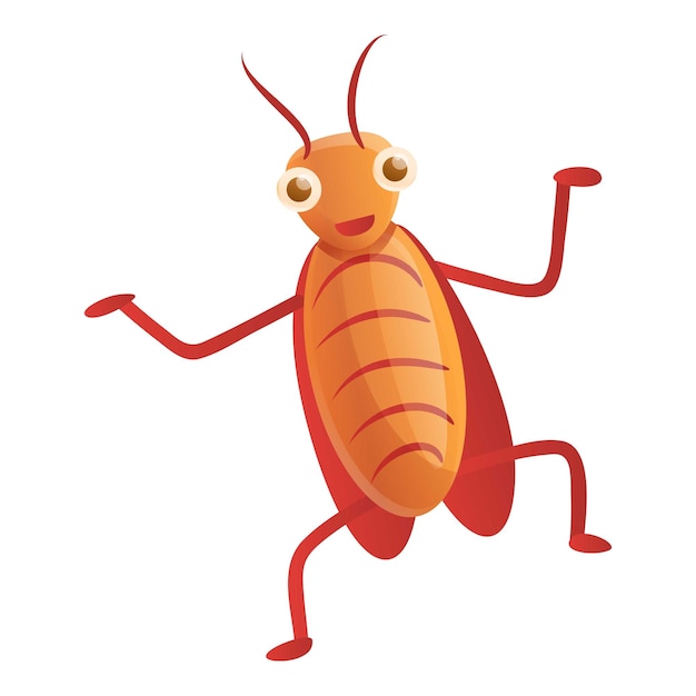 Dancing cockroach icon Cartoon of dancing cockroach vector icon for web design isolated on white background