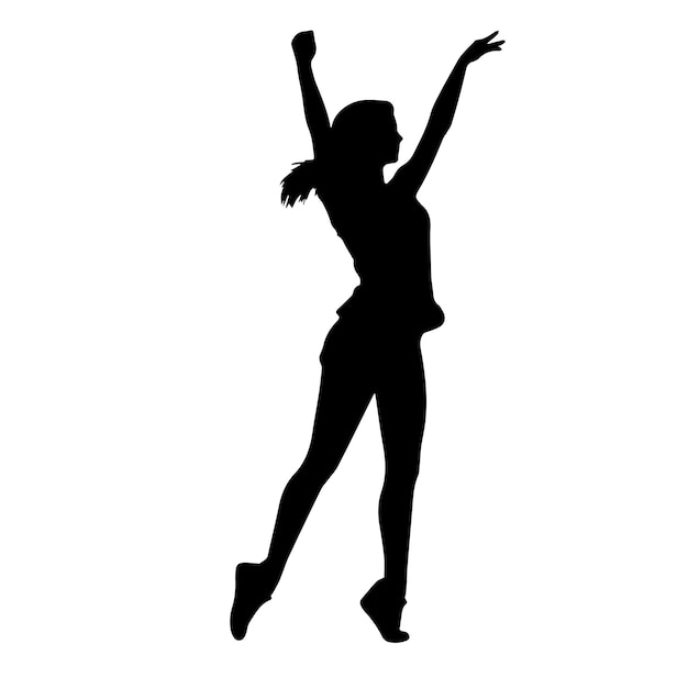 Dancing figure silhouette illustration