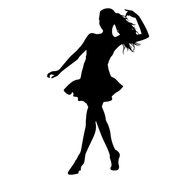 Dancing figure silhouette illustration