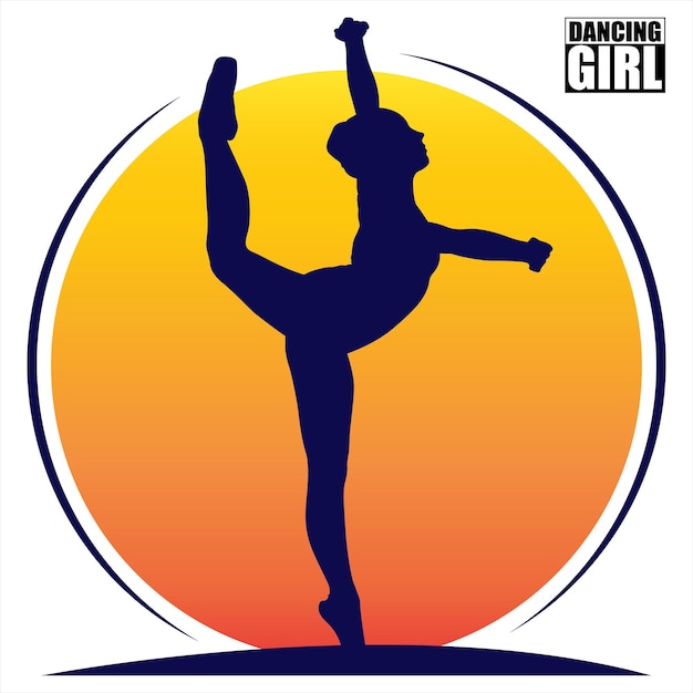 Dancing girl silhouette