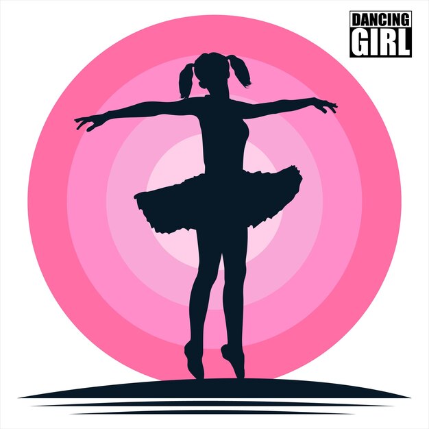 Dancing girl silhouette